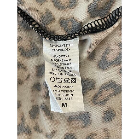 Lock & Love Womens A Line Dress Brown Leopard Medium Animal Print Sleeveless NWT - Picture 5 of 5